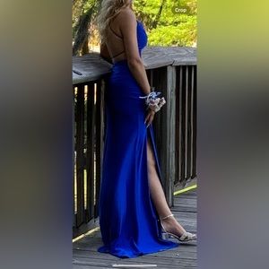 royal blue prom dress